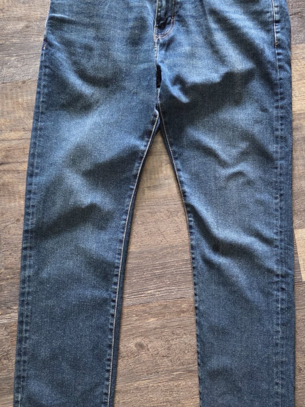 Mens Medium Wash Blue Jeans Amazon Essentials Athletic Fit Sz 34Wx32L